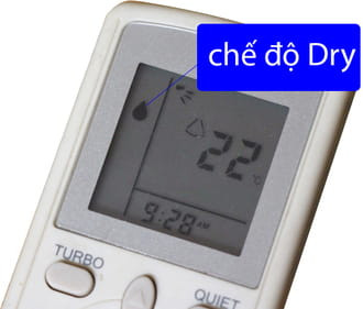 Chế độ hút ẩm ở điều hòa có biểu tượng giọt nước